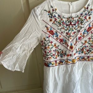 NWOT White boho dress